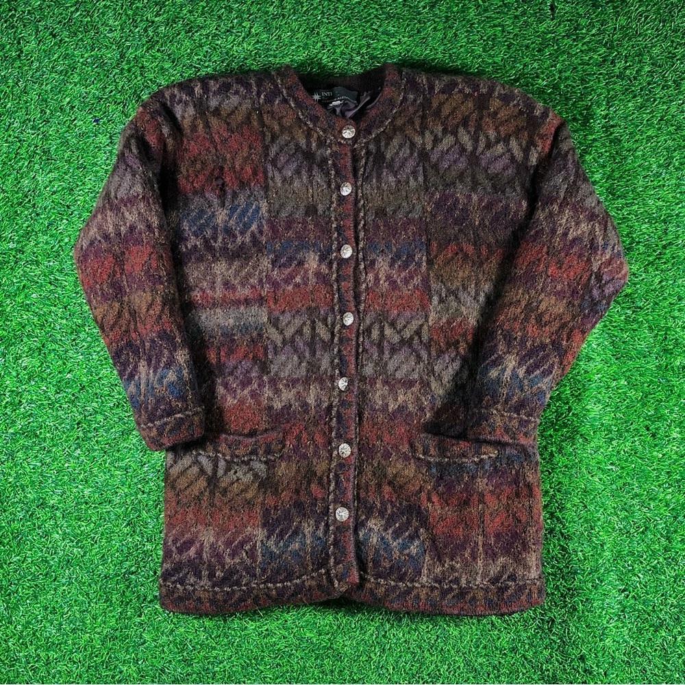 100% Alpaca cardigan jacket